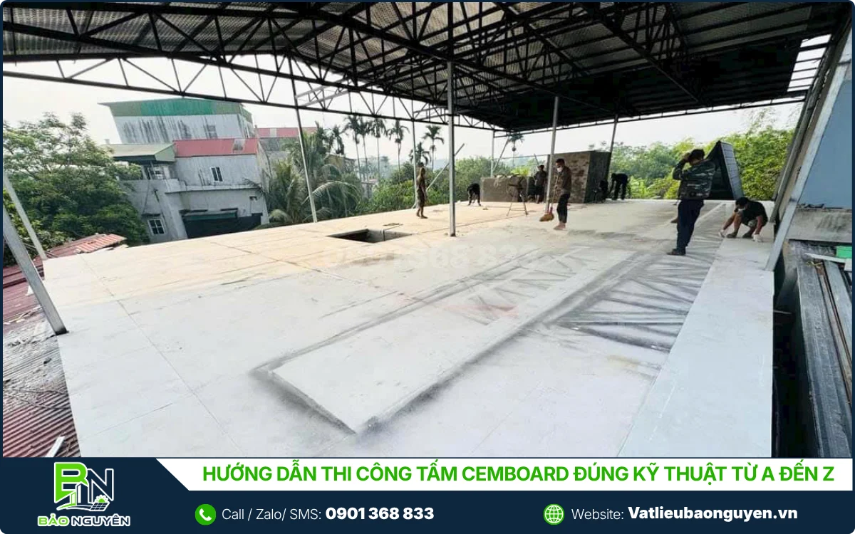 Chuẩn bị trước khi thi công tấm cemboard
