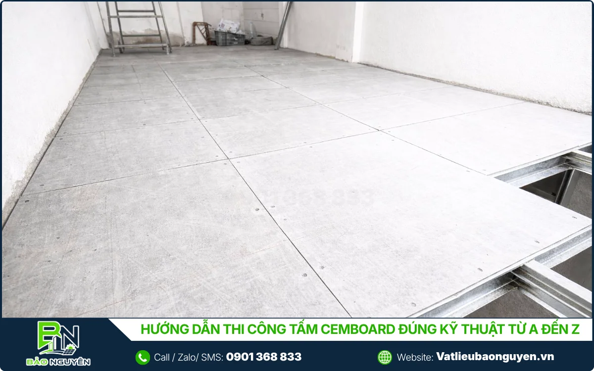 Xử lý mối nối tấm cemboard chống thấm, chống nứt