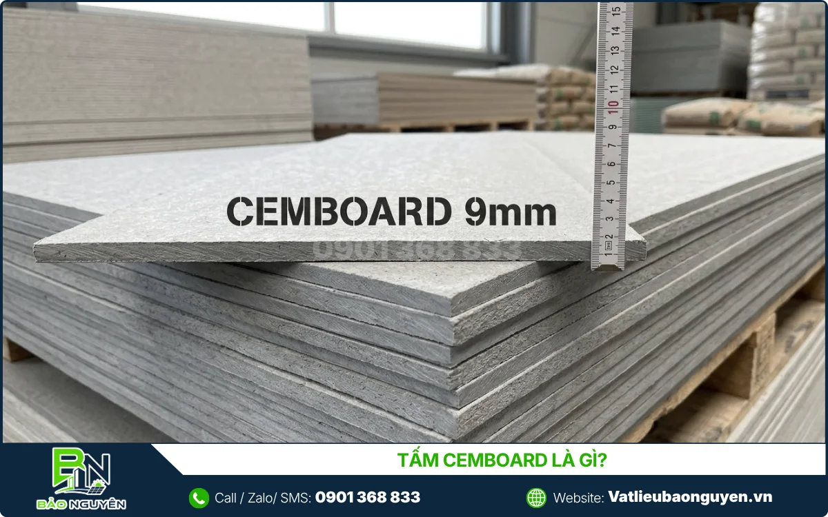Ví dụ về tấm Cemboard 9mm