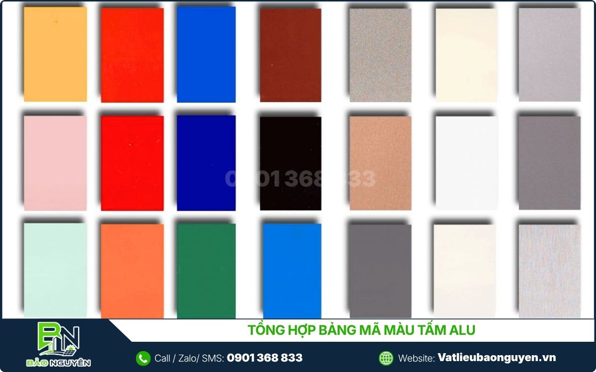 Tổng hợp bảng mã màu Alu