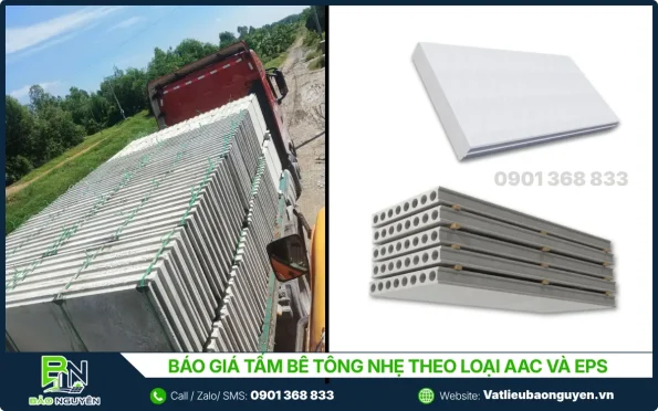 Báo Giá Tấm Bê Tông Nhẹ Theo Loại AAC Và EPS