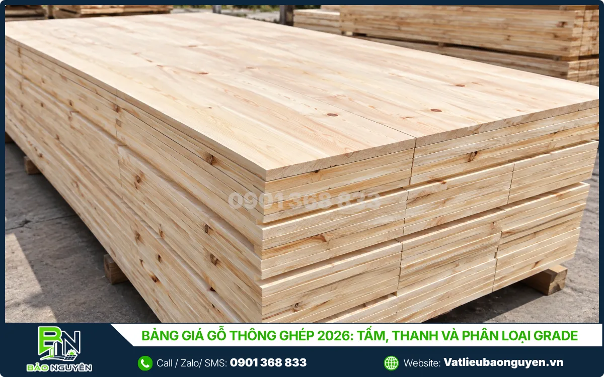Bảng Giá Gỗ Thông Ghép 2026