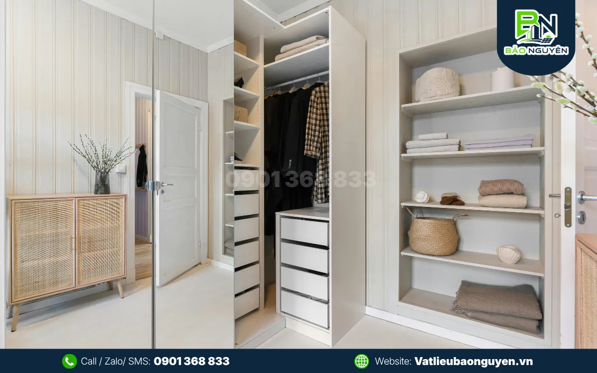 Độ dày gỗ thông ghép cho cánh tủ quần áo