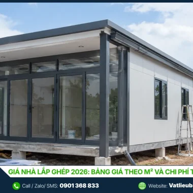 Giá nhà lắp ghép 2026: bảng giá theo m² và chi phí từng hạng mục