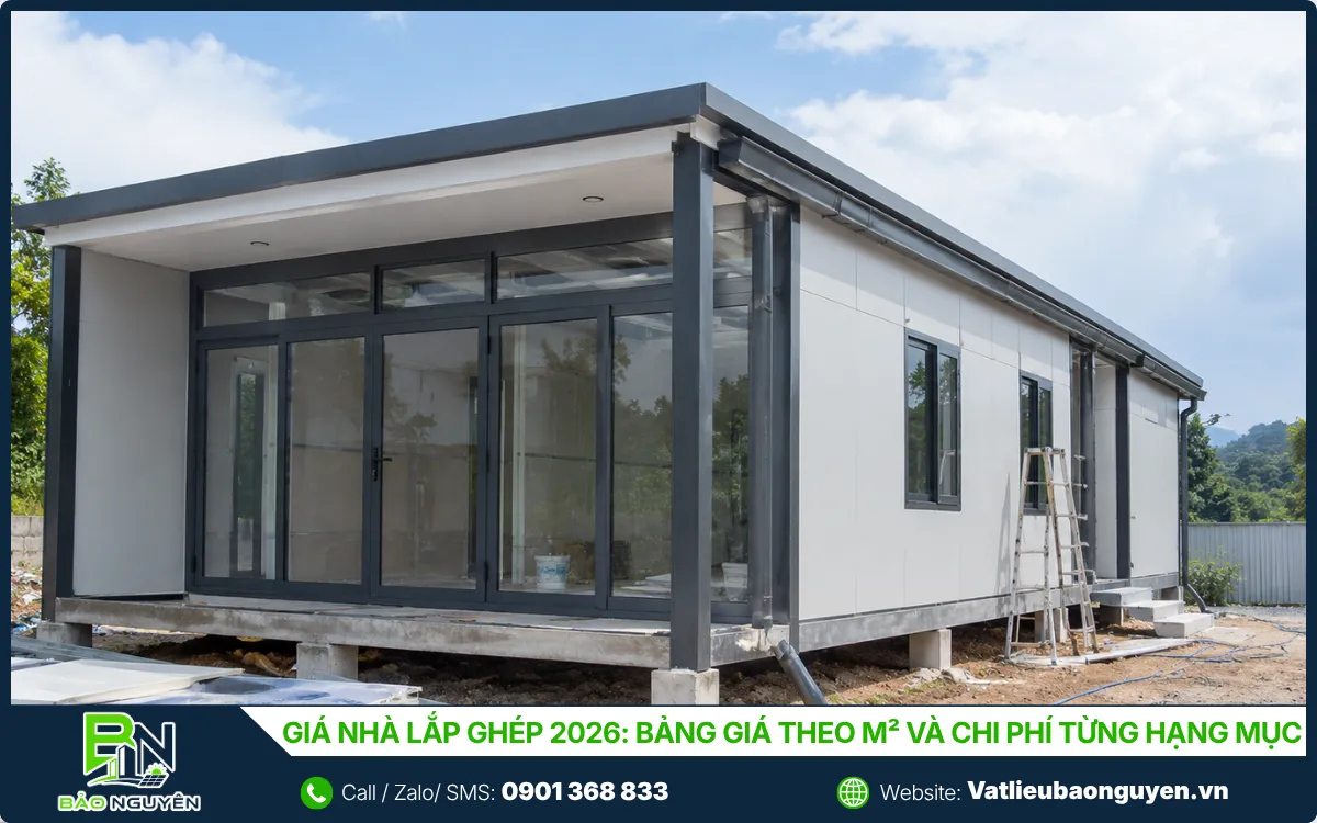 Giá nhà lắp ghép 2026: Bảng giá theo m² và chi phí từng hạng mục