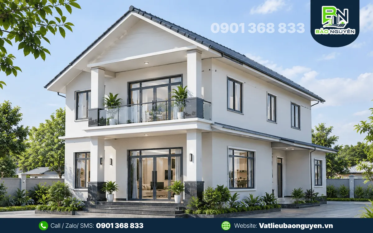 Mẫu nhà lắp ghép 500 triệu 2 tầng rộng