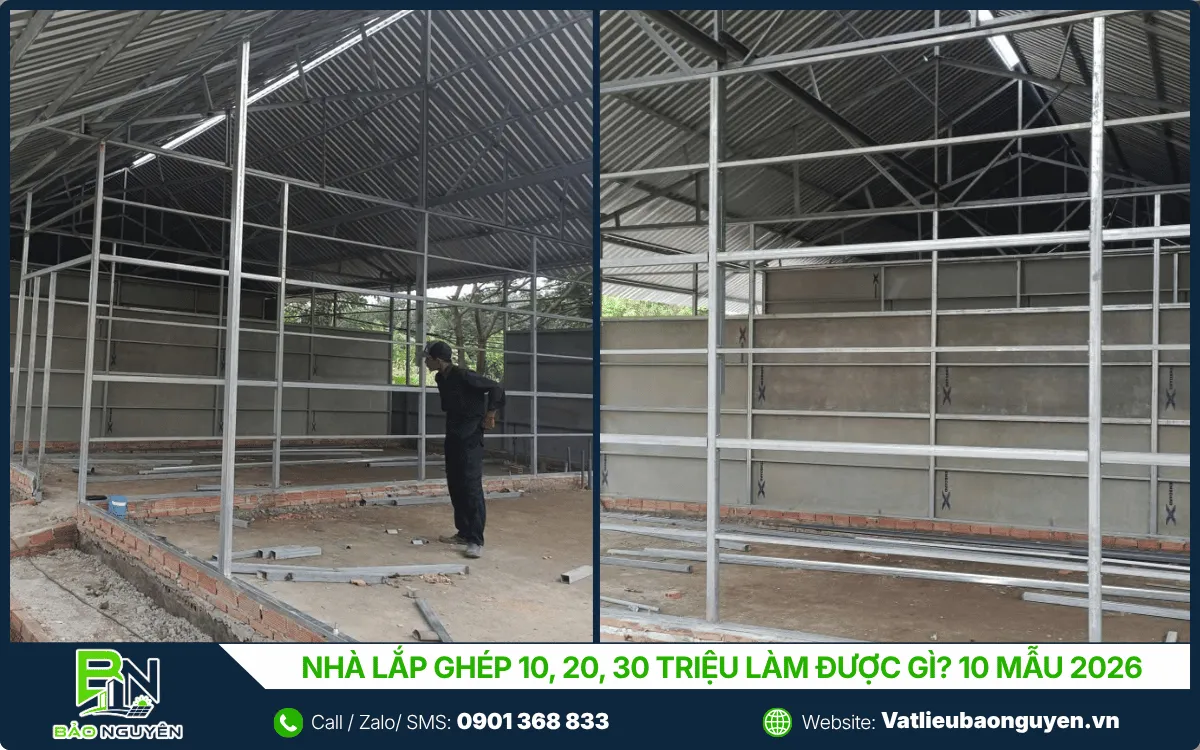 Nhà lắp ghép 30 triệu làm được gì