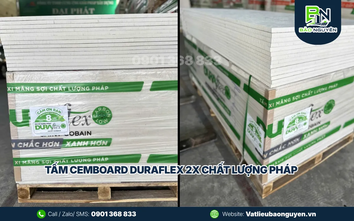 Tấm cemboard DuraFlex 2X chất lượng Pháp