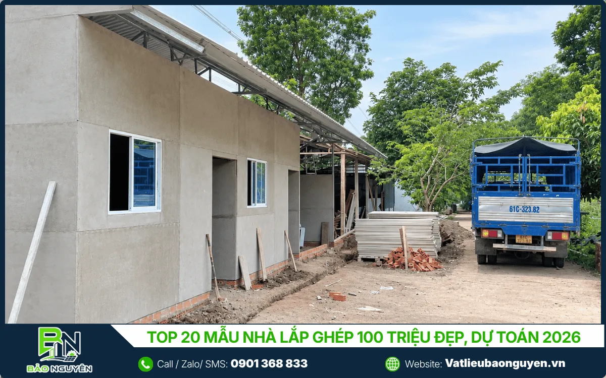 Top 20 Mẫu Nhà Lắp Ghép 100 Triệu Đẹp, Dự Toán 2026
